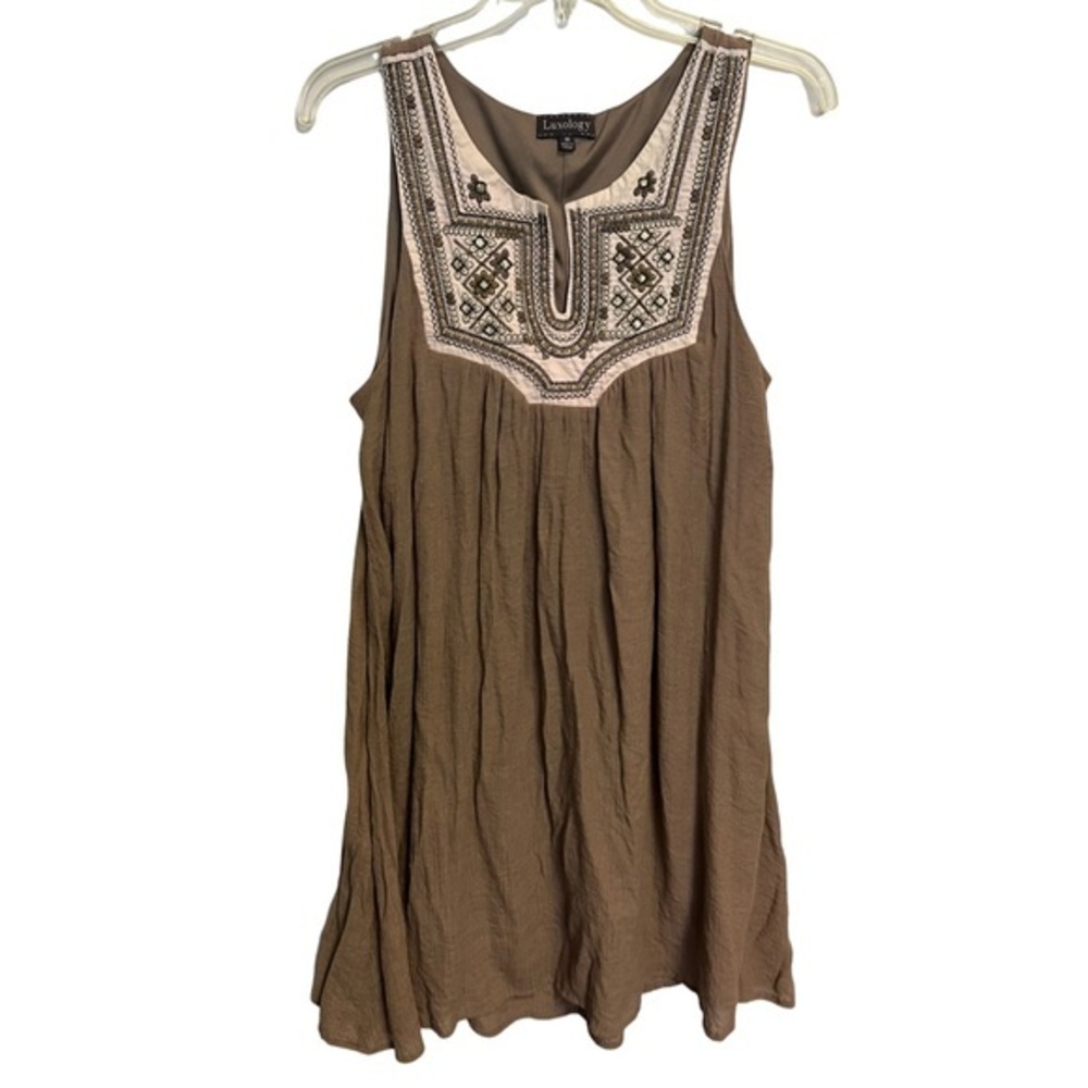 EUC Embroidered Mini Dress by Luxology